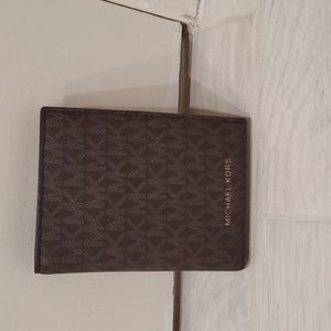 Michael Kors Jet Set travel Passport Wallet in brown